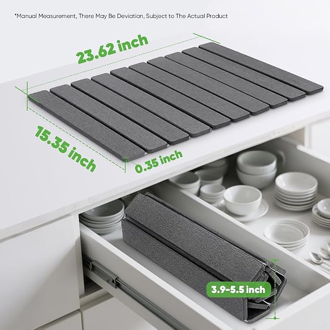 Stone Drying Mat for Kitchen Counter, Quick Diatomaceous Earth Mats for Dishes - Image 3