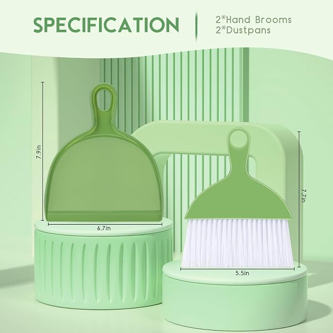 THINKLEARN 2PCS Small Dust Pan and Brush Set - Image 6