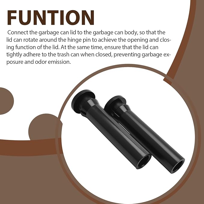 Wheelie Trash Can Bin Lid Hinge Pins Compatible with Rehrig Sierra Huskylite 95 Gallon（2 Pack）
