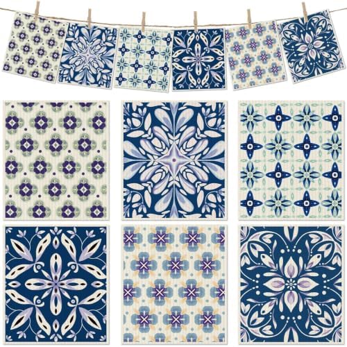 6 Pcs Swedish Paper Cloths for Kitchen, Reusable Paper Towels Washable by Revahope