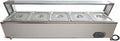 5-Pan Commercial Electric Food Warmer 60QT Stainless Steel Buffet Bain Marie with Tempered Glass Shield for Catering and Restaurants