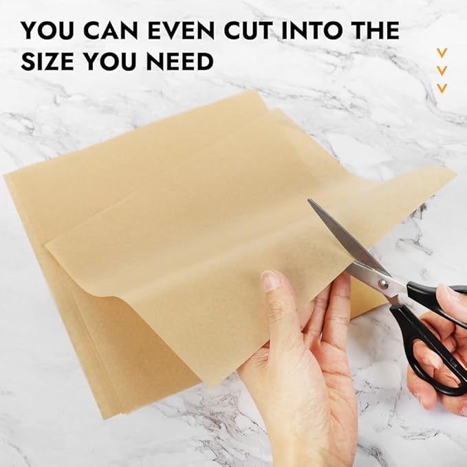 BYKITCHEN 9.4x8.7in Air Fryer Liners Compatible with 4-7QT Airfryer &CHEFMAN 10QT Multifunctional Airfryer, 120PCS Air Fryer Disposable Parchment Paper Liners, Air Fry Dehydrator Combo Accessories