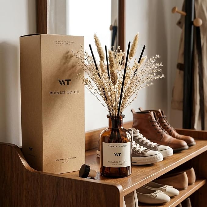 Reed Diffuser Set for Bathroom Air Fresheners, Oil Diffuser Sticks | White - Image 7
