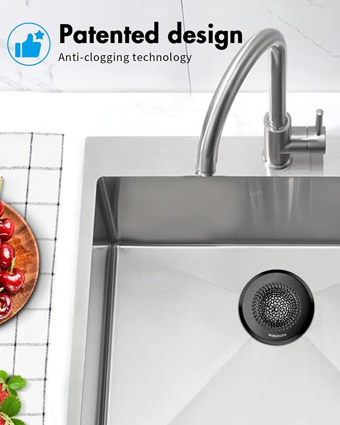 Kitchen Sink Drain Strainer, Patented Reversible Chain Mesh Basket - Image 6