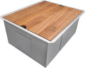 Ruvati 18 x 19 inch Undermount Workstation Bar Prep Sink - 16 Gauge Ledge Stainless Steel kitchen Sink Single Bowl with Brushed Finish hides scratches, Easy-to-Clean - RVH8319