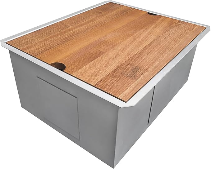 Ruvati 18 x 19 inch Undermount Workstation Bar Prep Sink - 16 Gauge Ledge Stainless Steel kitchen Sink Single Bowl with Brushed Finish hides scratches, Easy-to-Clean - RVH8319