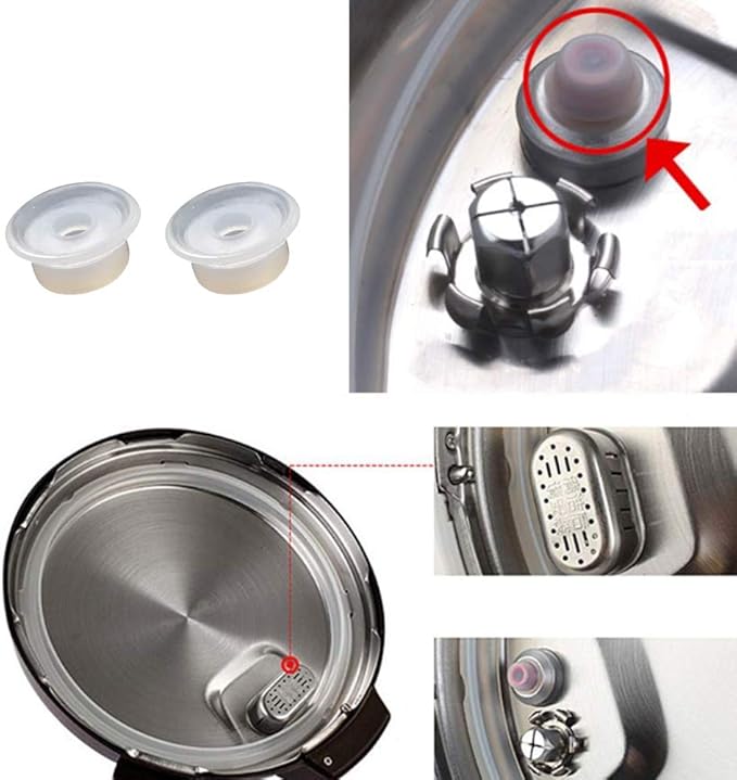 6QT Silicone Sealing Ring 3 Pack with Steam Release Valve | Fits Instanpot Duo/Lux/Ultra 5QT & 6QT Cookers, Dishwasher Safe.