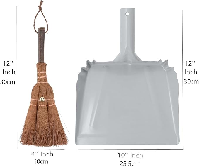 Small Metal Dust Pan and Brush for Fireplace - Image 3
