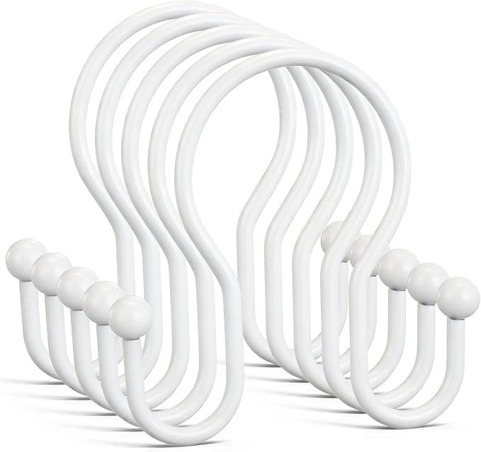 Shower Curtain Hooks, Stainless Steel Shower Curtain Hangers, Metal Shower by Goowin