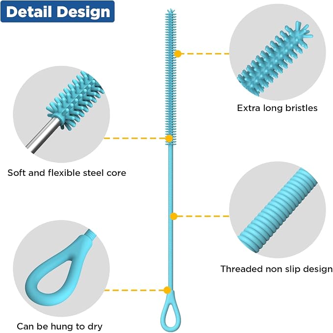 YOTIME Silicone Straw Cleaner Brush - Image 3