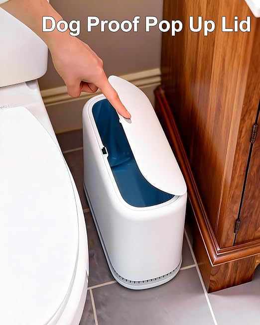 2.3 Gallon Slim Small Bathroom Trash Can - Image 3