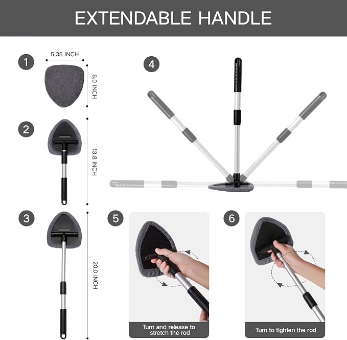 Qydipclin 11pcs Windshield Cleaner Tool, Car Window Cleaning Wash Kit - Image 4
