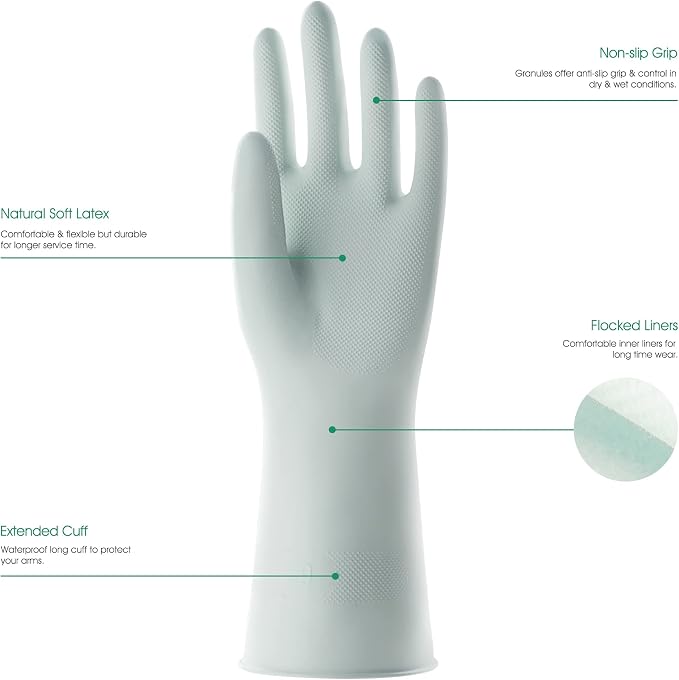 COOLJOB Large Household Rubber Gloves - Image 2