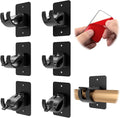 CIEMGNZOC 6-Pack Curtain Bracket Holders, Universal Self-Adhesive Wall Mounts by CIEMGNZOC