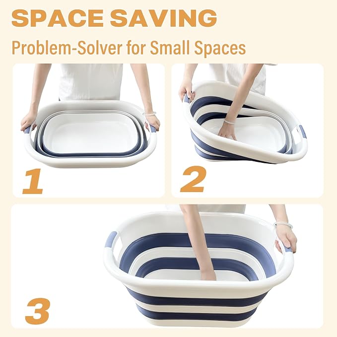 OOAMBB 43L Collapsible Laundry Basket Plastic | Pop Up Laundry hamper/Storage - Image 7