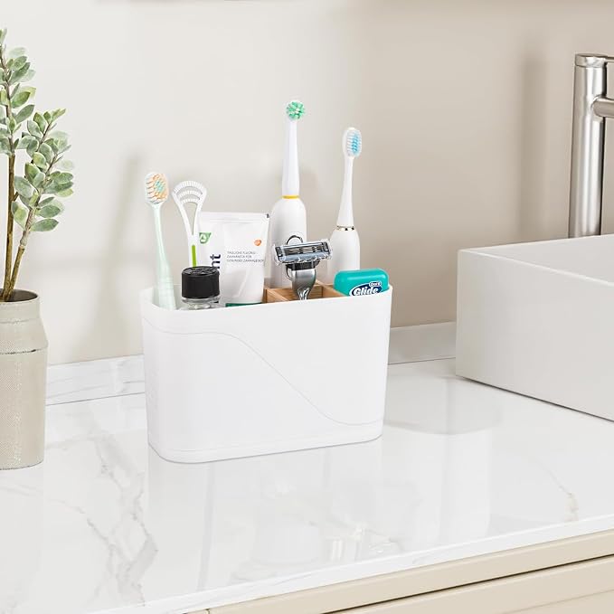 Toothbrush and Toothpaste Holder, 5 Slots, Kids Electric Tooth Brush Organizer - Image 2