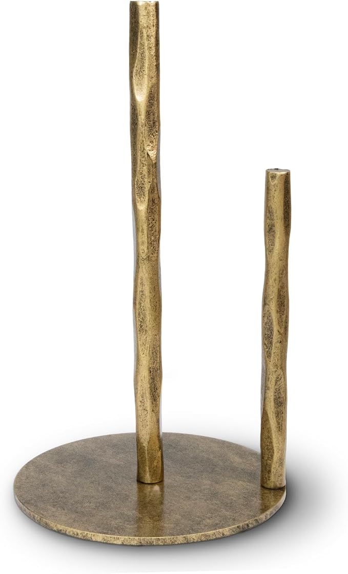 Paper Towel Holder, Hand-Forged Vintage Gold Paper Towel Stand Holder, Kitchen - Image 2