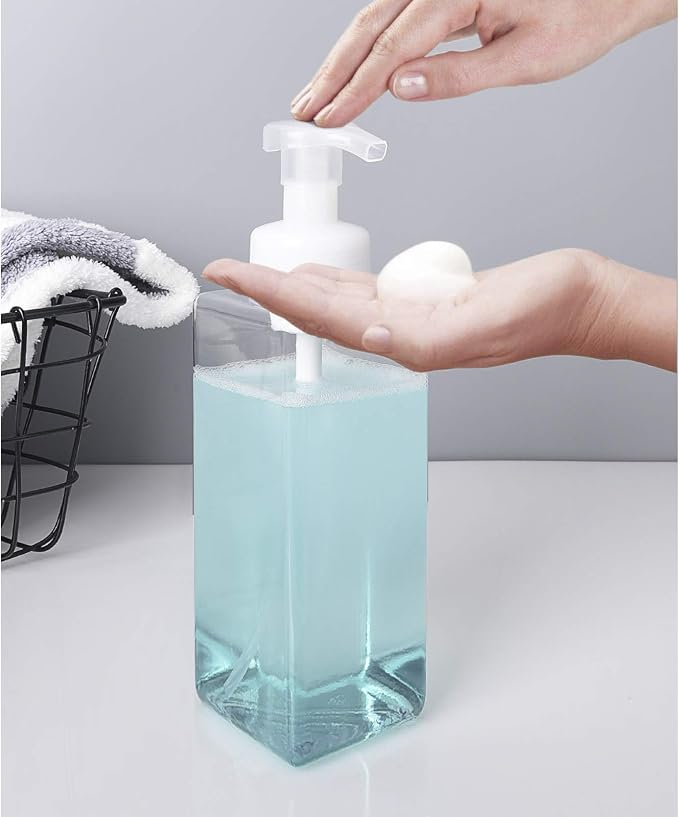 Foaming Soap Dispenser, 22oz Plastic Refillable Pump Bottle, 2 Pack, Shampoo & - Image 3