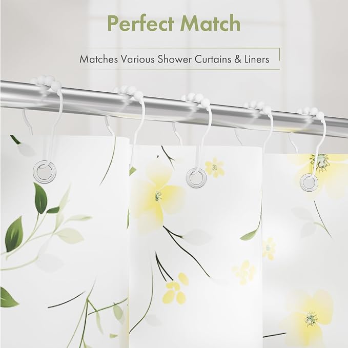 Shower Curtain Hooks, Decorative Shower Curtain Hooks Rust-Resistant Stainless - Image 6