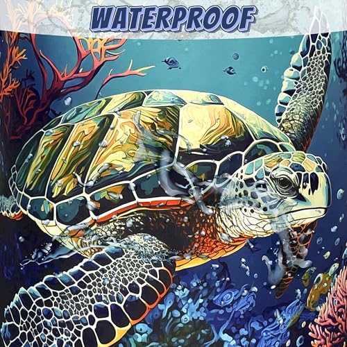 Sea Turtle Laundry Basket Oxford Cloth Foldable Hamper 18.9x16.5 Inch - Image 4