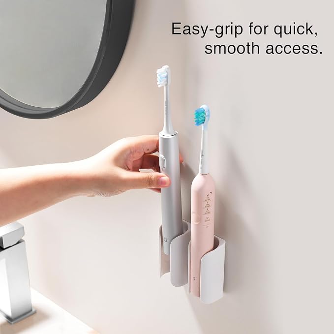 Electric Toothbrush Holder for Bathroom, Adhesive Toothbrush Stand | Compact - Image 5