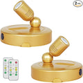 Indoor Spotlight, Battery Operated Spotlights with Remote, Picture Lights for Wall, Plant Tree Spotlight with Timer, Up Lights for Art Display Dartboard Painting Artwork Accent Frames-Gold