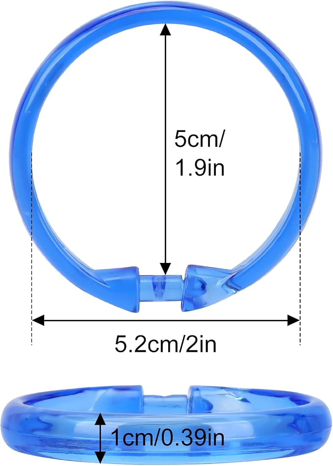 Blue Shower Curtain Hooks - Image 4