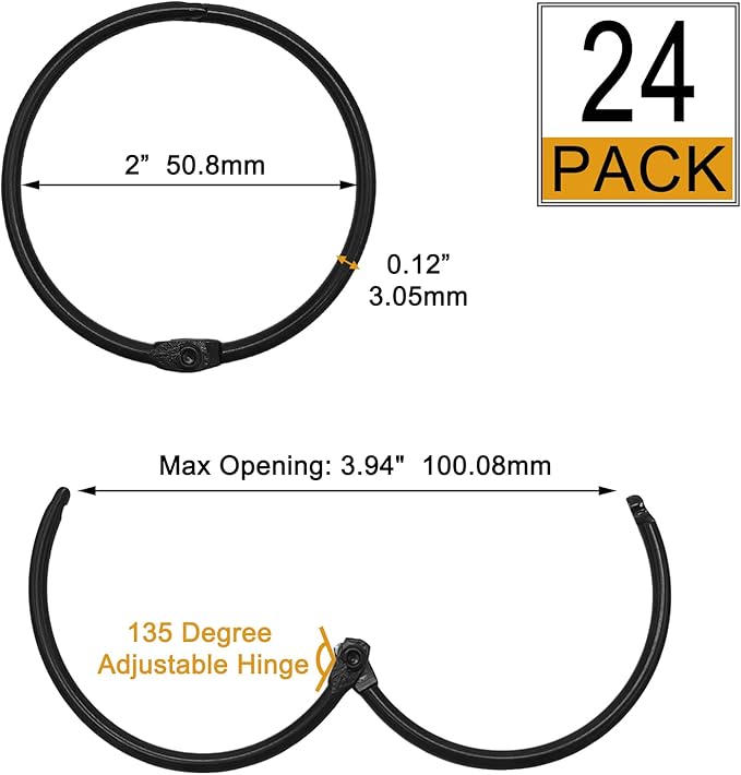 Shower Curtain Hooks Rings, Glide Smoothly Round Shower Rings - Image 4