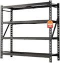 DYNALOAD 8000 Lbs Heavy Duty Garage Shelving, 4-Tier Adjustable Metal Storage Shelves, Industrial Steel Rack for Garage Basement Warehouse, 77" W x 24" D x 72" H