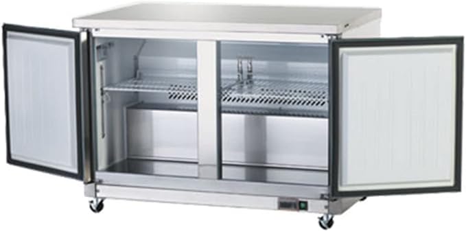 Arctic Air AUC48R 48" Undercounter Worktop Refrigerator - 12 Cubic Feet, 2 Section, 2 Doors, Stainless Steel, 115v