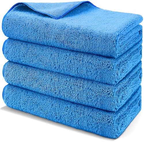 HOMEXCEL Professional Large Microfiber Car Drying Towels 4 Pack by HOMEXCEL
