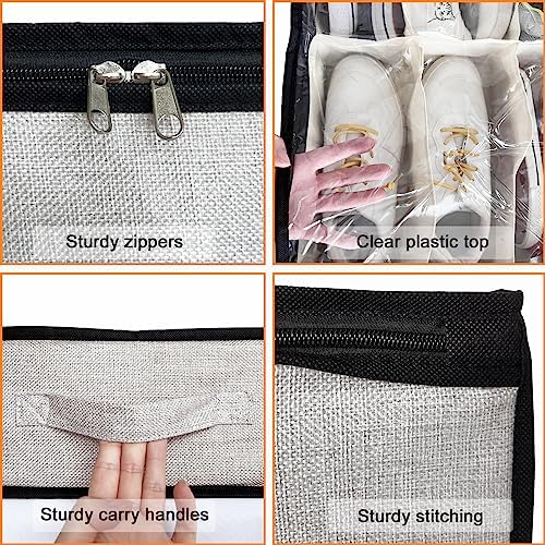 homyfort Shoe Storage Organizer Under Bed, 2 Pack Fits 32 Pairs, Extra Large - Image 5