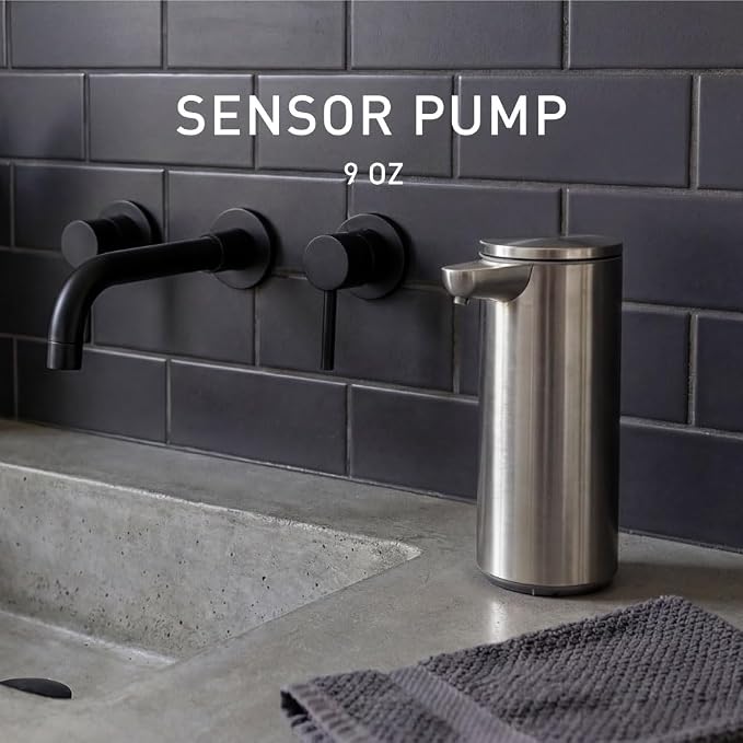 simplehuman Liquid Sensor Pump, 9 oz Automatic Soap Dispenser - Image 2