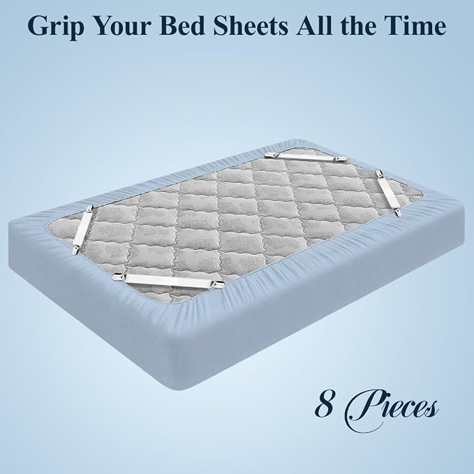 Sopito Sheet Straps, Adjustable Elastic Bed Sheet Holder, Non-Slip Strong - Image 3
