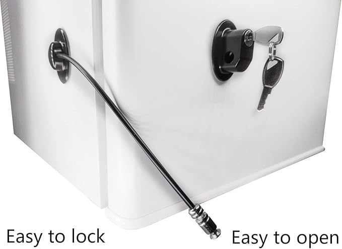 REZIPO - Refrigerator Door Lock with 2 Keys, File Drawer Lock, Freezer Door Lock and Child Safety Cabinet Lock by REZIPO Black