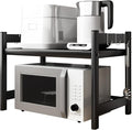 Microwave Storage Rack Microwave Oven Rack, 2 Tier Kitchen Countertop Storage Shelf Free Standing Toaster Organizer Metal Baker Workstation Shelving Stand/Teles, Fi*ed