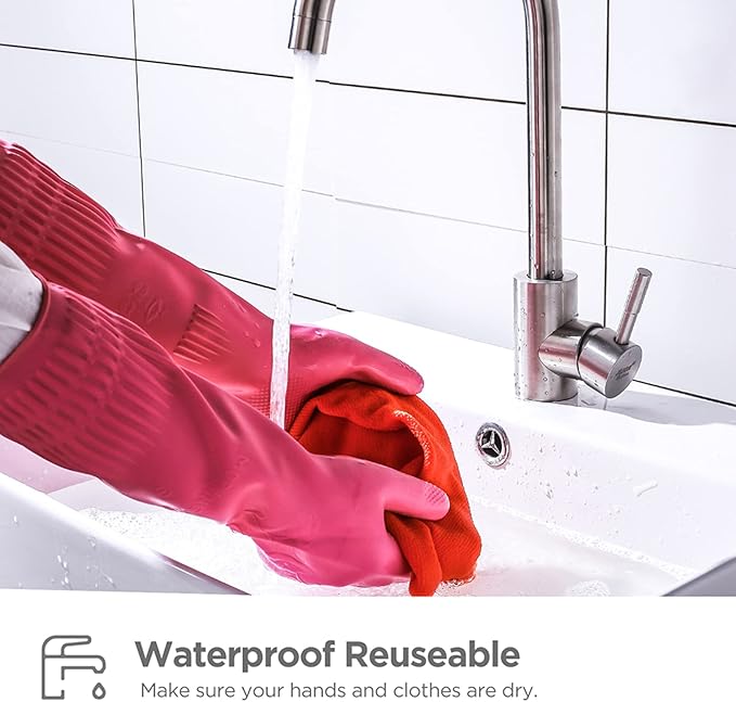 Rubber dishwashing gloves 3 or 6 Pairs - Image 4
