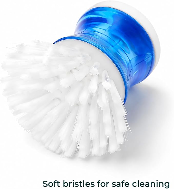 Dish Brush with Soap Dispenser for Pots, Pans & Sink Cleaning, Soft Bristles - Image 2