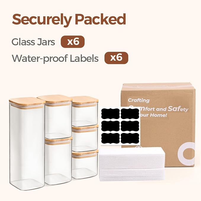 ComSaf Glass Storage Containers Set of 6 - Image 8