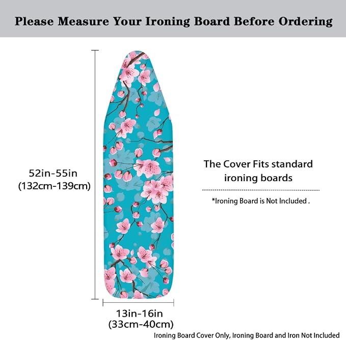 Cherry Blossom Pattern Ironing Board Cover - Image 3