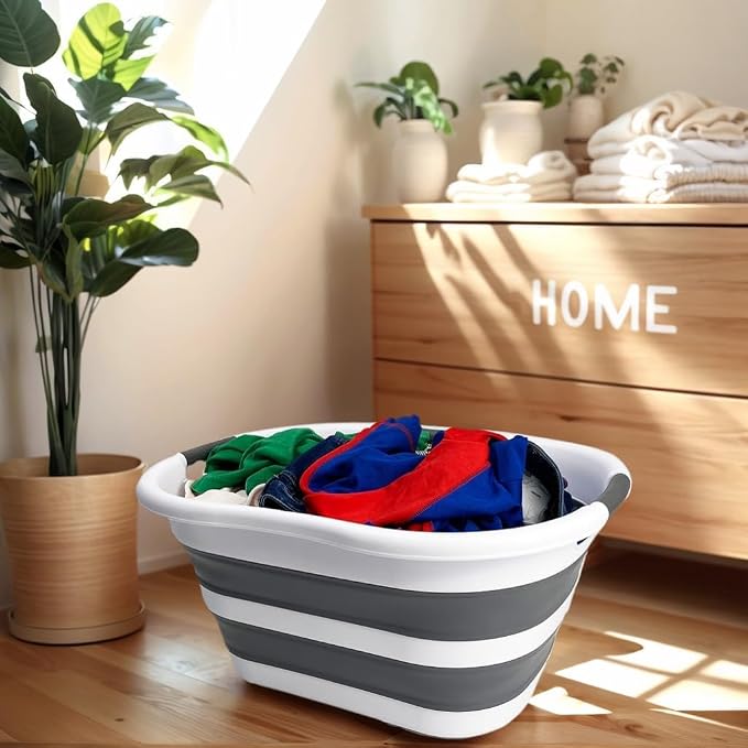 SAMMART 40L Plastic Foldable Laundry Basket/Tub - Image 3