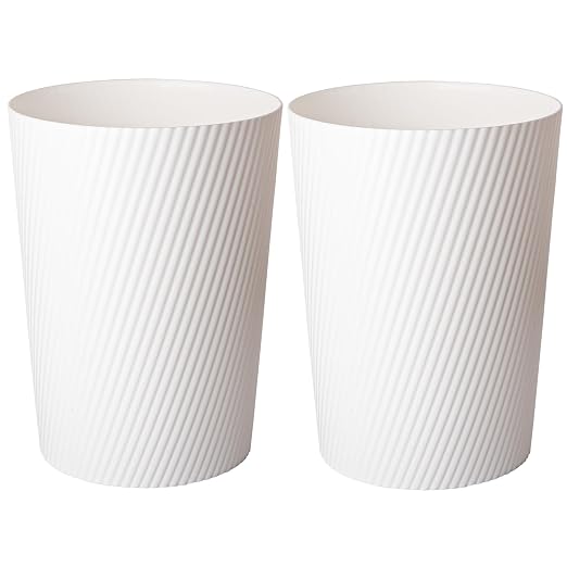 UUJOLY Small Bathroom Trash Can Wastebasket Garbage Can, 2 Pack | Open-Top by UUJOLY
