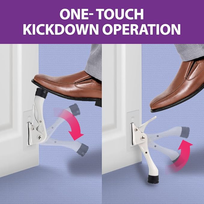 Door Stopper with Adhesive Bracket Stickers, No Drilling or Tools Needed - Image 6