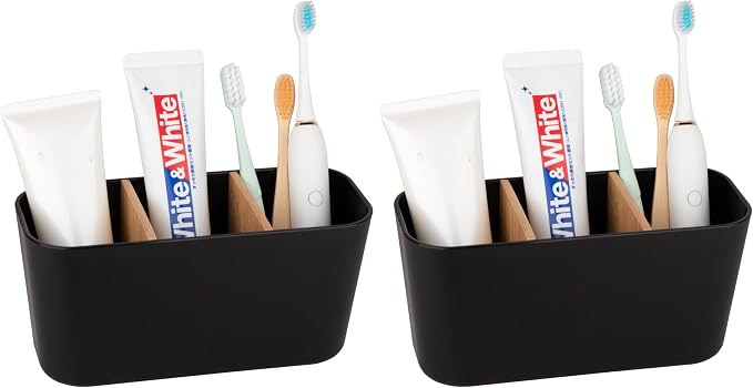 Toothbrush Holders Electric Tooth Brush and Toothpaste Organizer by Heagoale