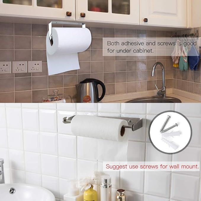 PHUNAYA Under Cabinet Paper Towel Holder Wall Mount - Image 5
