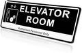 Door Sign,RAMIEYOO Acrylic Authorized Personnel Only Signs for Door,Black and White - 9"x 3" (Elevator Room)
