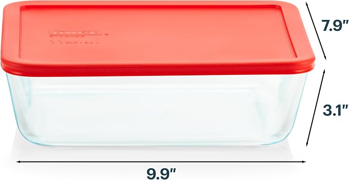 Pyrex Simply Store 11 Cup Glass Food Storage Container, BPA-Free Lid | Meal - Image 2