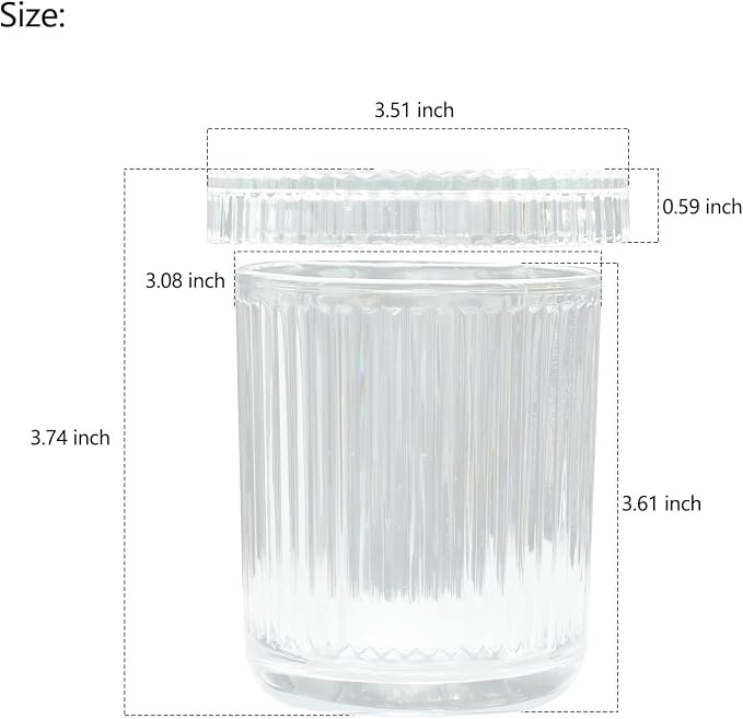 2 Pack Glass Container Qtip Holder - Image 3