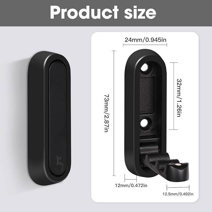 Folding Wall Hooks, Wall Mounted, Holds Up To 40 Lbs, Screws And Anchors - Image 3