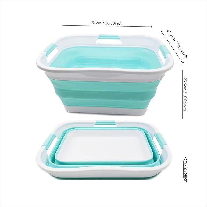 SAMMART 30L Collapsible Plastic Laundry Basket - Image 3